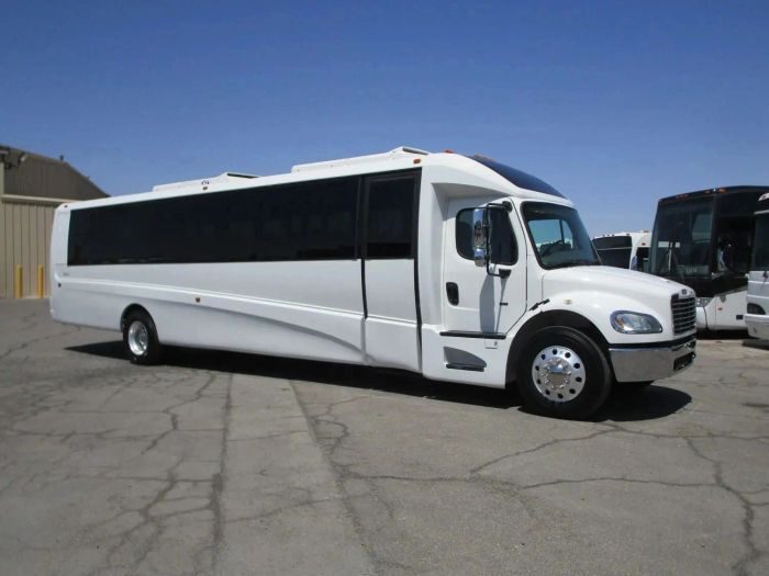 Large white party bus – Loveland party bus rental